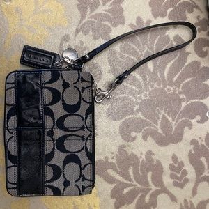 Black Coach Wristlet